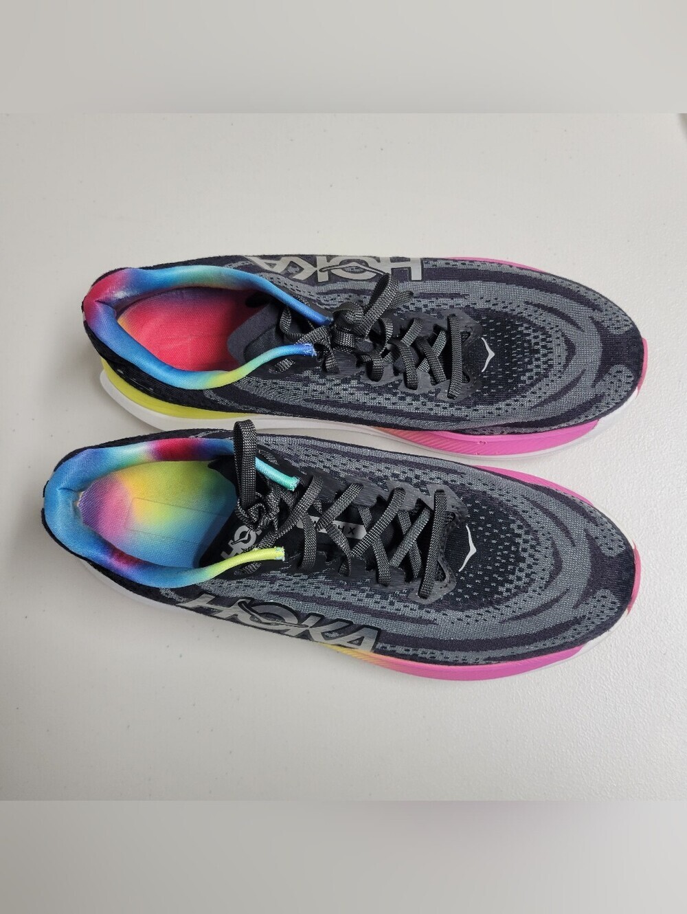 Hoka One One Mach X Black Multicolor Men's Athletic Sneakers  Shoes Size 10.5 D. - Picture 4 of 14